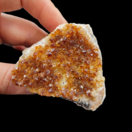 Cytryn (Wygrzewany Ametyst) - Szczotka 133g. 7x6cm