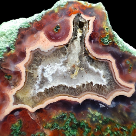 Agat z Prasiolitem - Płoczki Górne 5 x 3,5 cm - 57g