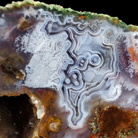 Agat - Płoczki Górne Wyjątkowy Wzór - 6 x 4,5 cm - 58g