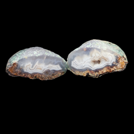 Agat Cały z 2 Części - Płoczki Górne - 5,5 x 3,5 cm 38g.