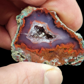 Agat z Geodą - Płoczki Górne 4,4 x 3,2cm - 36g