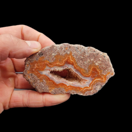 Agat z Geodą Kwarcową - Nowy Kościół - 100g, 9x5 cm