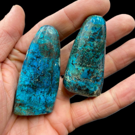 Chryzokola - Polerowany Słupek 1 szt. Peru 45-60 gram