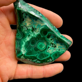 Malachit + Chryzokola - Wyjatkowe Wzory - 136g. 8,5 x 7 x 1cm