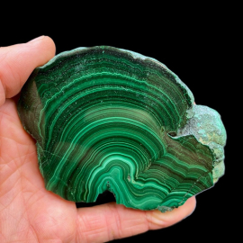 Malachit - Szlifowana dwustronnie płytka 10x7 cm 288g.