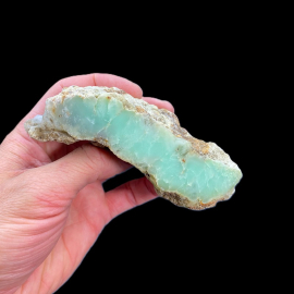 Chryzopraz Miętowy Szlifowany - Szklary 304g. 11x5x2,5cm