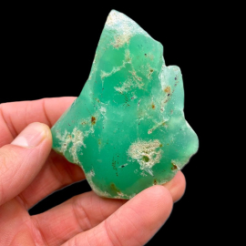 Chryzopraz Szmaragdowy Szlifowany - Szklary 90g. 7,5 x 5cm