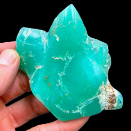 Chryzopraz Szmaragdowy Szlifowany - Szklary 144g. 10 x 8cm