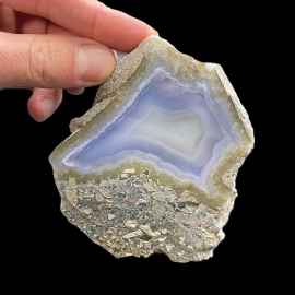 Agat z Malawi Niebieski - 12 x 9,5cm, 223g