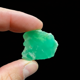 Chryzopraz Szmaragdowy Szlifowany - Szklary 14g. 3x 2,9cm