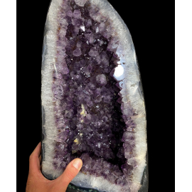 Geoda Ametystowa + Kryształ + Włosy Wenus - 46cm