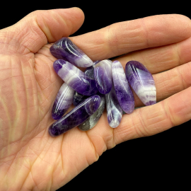 Ametyst Chevron - Otoczak 3 cm (6g) Mix. 1szt