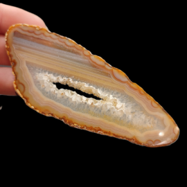 Agat z Brazylii - Cięta Płytka 10 x4cm Geoda - Selekcjonowana