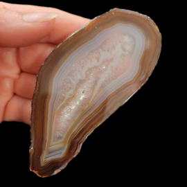 Agat z Brazylii - Cięta Płytka 9,5 x 4cm, 38g - Selekcjonowana