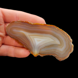 Agat z Brazylii - Cięta Płytka 9,5 x 4cm, 32g - Selekcjonowana