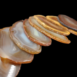 Agat z Brazylii - Cięta Płytka Mix - 1szt. ok. 9 x 4cm - 30g