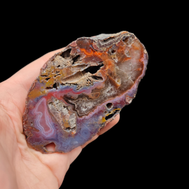 Agat - Płóczki Górne z Prasioloitem 9,5 x 6 cm - 120g