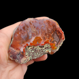 Agat - Płóczki Górne z Prasiolitem, 6,5 x 4,5 cm - 119g