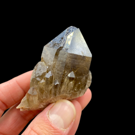 Cytryn Naturalny / Kwarc Dymny - Zrost Kryształów 140g. 6,5x4,5 cm