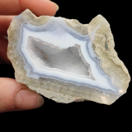 Agat z Malawi + Geoda Kwarcowa - 7,5 x 5cm, 190g