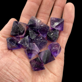Fluoryt Fioletowy - Naturalny Ośmioscian - 2cm, (6g) - Mix. 1szt