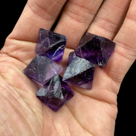 Fluoryt Fioletowy - Naturalny Ośmioscian - 2,5cm, (10g) - Mix. 1szt